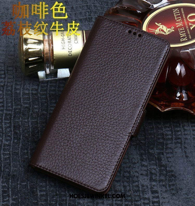 Xiaomi Mi 8 Lite Hoesje Luxe Anti-fall Met De Hand, Xiaomi Mi 8 Lite Hoesje Leren Etui Jeugd Beige
