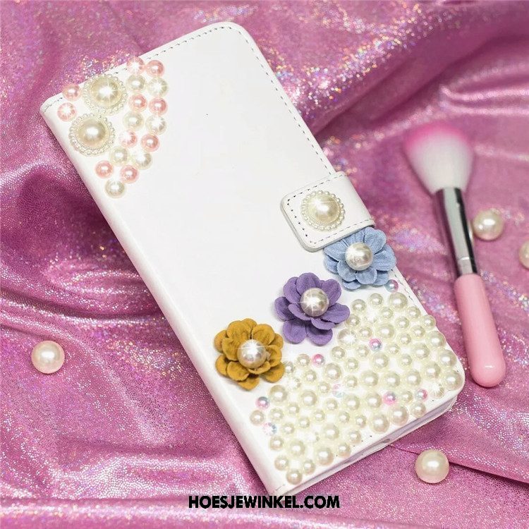 Xiaomi Mi 8 Lite Hoesje Met Strass Jeugd Anti-fall, Xiaomi Mi 8 Lite Hoesje Wit Bescherming Beige