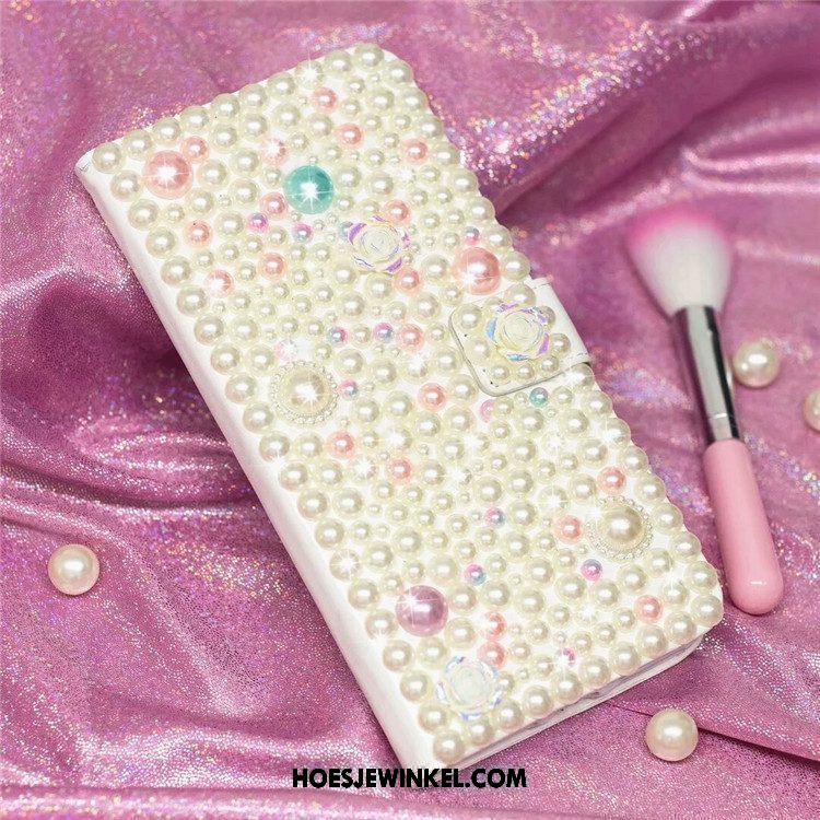 Xiaomi Mi 8 Lite Hoesje Met Strass Jeugd Anti-fall, Xiaomi Mi 8 Lite Hoesje Wit Bescherming Beige