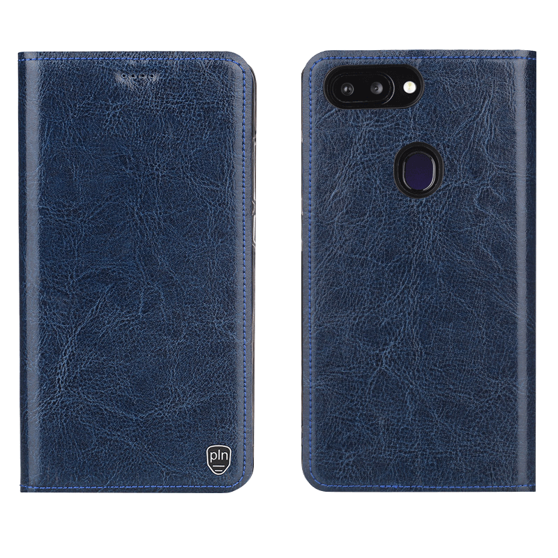 Xiaomi Mi 8 Lite Hoesje Mobiele Telefoon Echt Leer Leren Etui, Xiaomi Mi 8 Lite Hoesje Jeugd Anti-fall Braun Beige