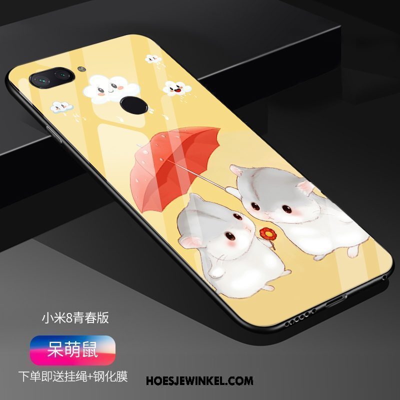 Xiaomi Mi 8 Lite Hoesje Patroon Bescherming Trend, Xiaomi Mi 8 Lite Hoesje Mobiele Telefoon All Inclusive Beige