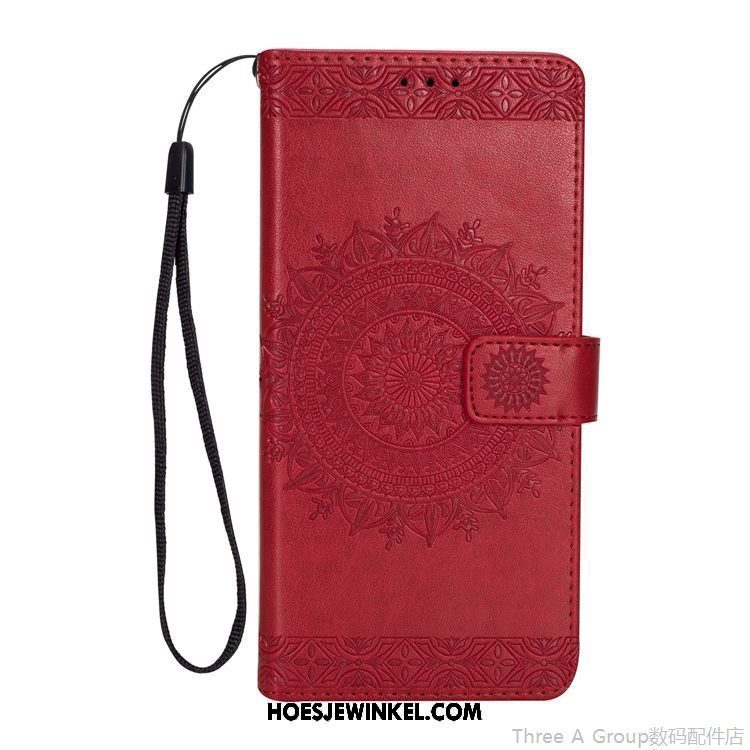 Xiaomi Mi 8 Lite Hoesje Portemonnee Hanger Folio, Xiaomi Mi 8 Lite Hoesje Roze Bescherming