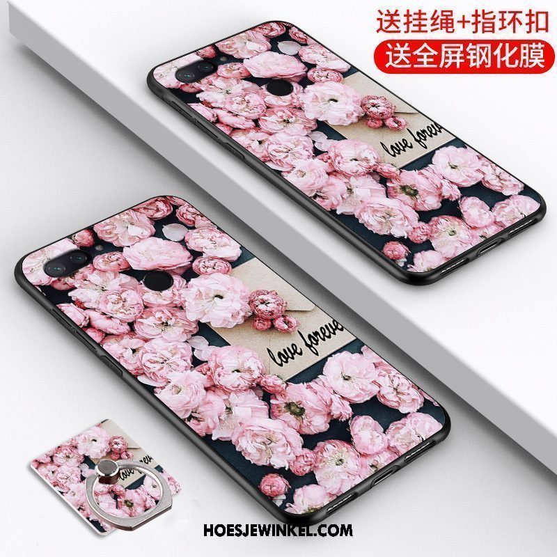 Xiaomi Mi 8 Lite Hoesje Siliconen Anti-fall Blauw, Xiaomi Mi 8 Lite Hoesje Jeugd Hoes Beige