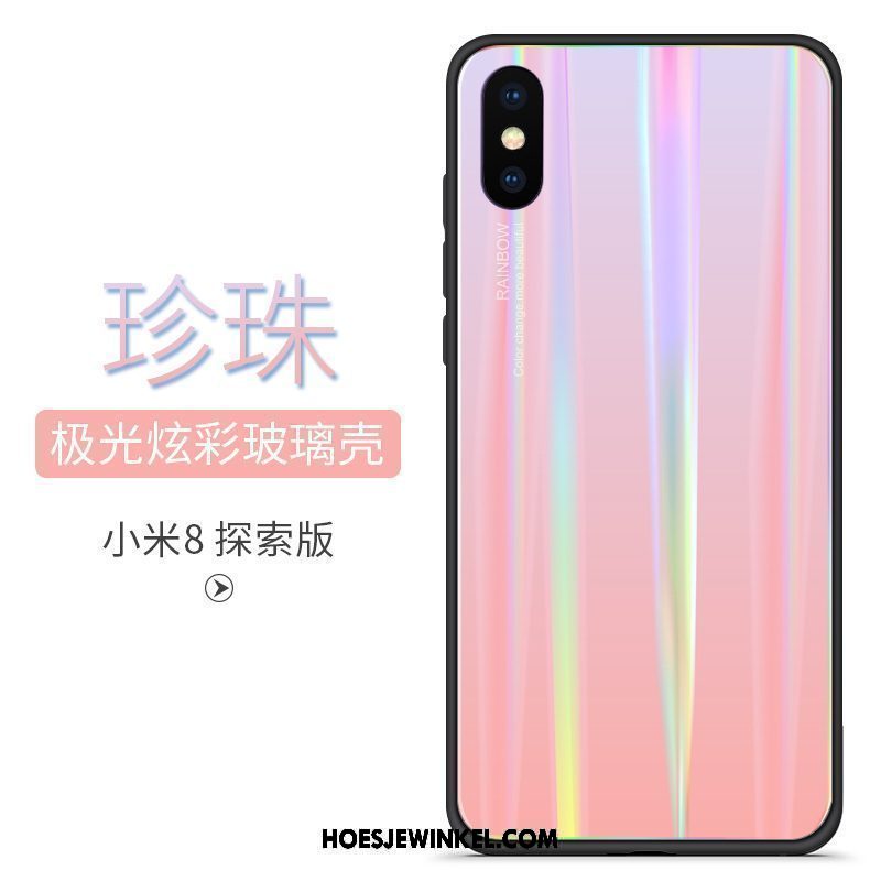 Xiaomi Mi 8 Pro Hoesje All Inclusive Scheppend Kleurverloop, Xiaomi Mi 8 Pro Hoesje Persoonlijk Mobiele Telefoon Beige