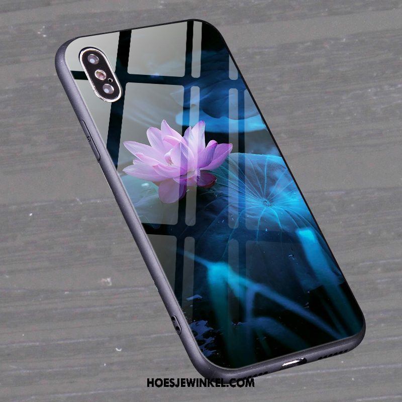 Xiaomi Mi 8 Pro Hoesje Anti-fall Groen Hoes, Xiaomi Mi 8 Pro Hoesje Bloemen Mini Beige