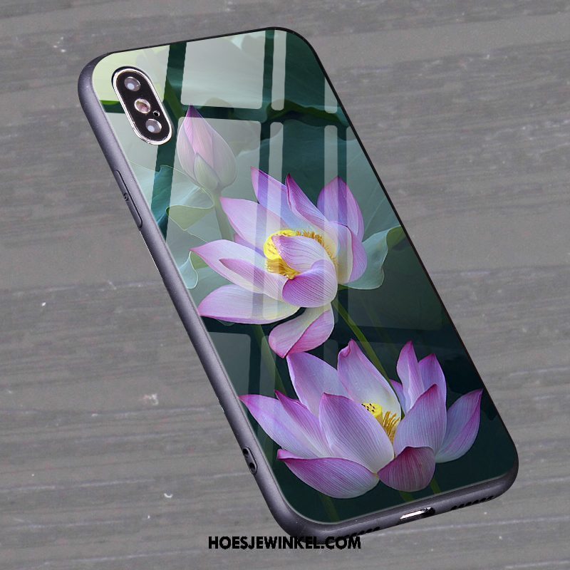 Xiaomi Mi 8 Pro Hoesje Anti-fall Groen Hoes, Xiaomi Mi 8 Pro Hoesje Bloemen Mini Beige