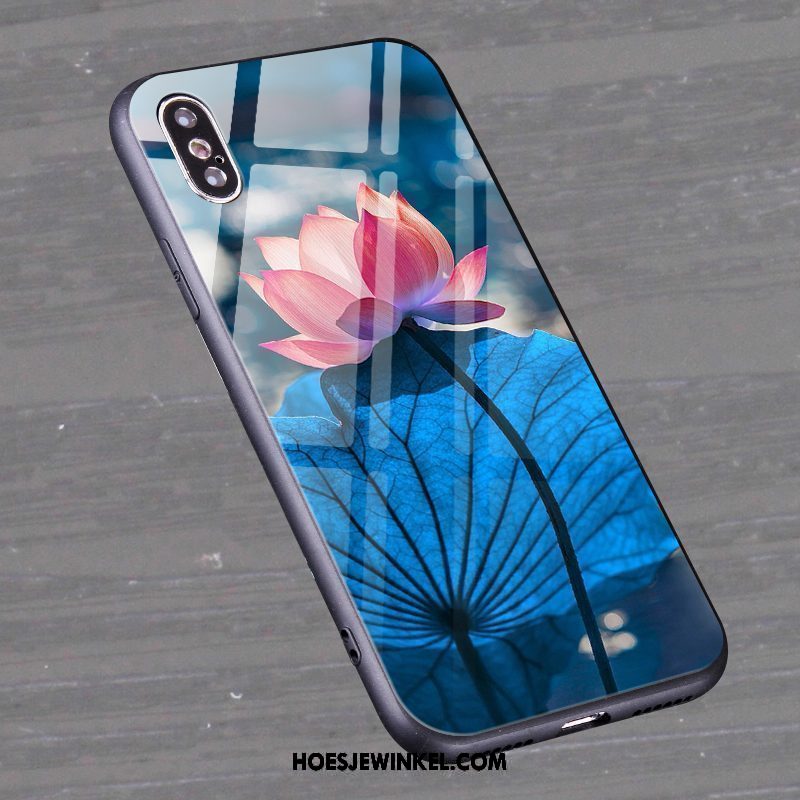 Xiaomi Mi 8 Pro Hoesje Anti-fall Groen Hoes, Xiaomi Mi 8 Pro Hoesje Bloemen Mini Beige