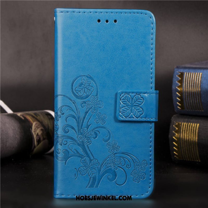 Xiaomi Mi 8 Pro Hoesje Blauw Trend Zacht, Xiaomi Mi 8 Pro Hoesje Mobiele Telefoon Leren Etui