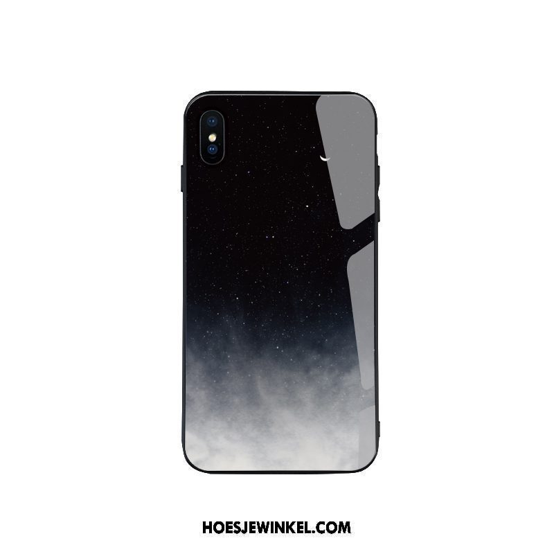 Xiaomi Mi 8 Pro Hoesje Glas Hoes Eenvoudige, Xiaomi Mi 8 Pro Hoesje Donkerblauw Scheppend