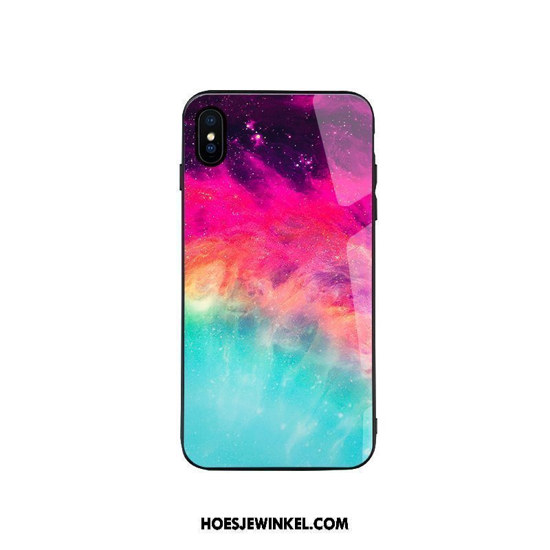 Xiaomi Mi 8 Pro Hoesje Glas Hoes Eenvoudige, Xiaomi Mi 8 Pro Hoesje Donkerblauw Scheppend