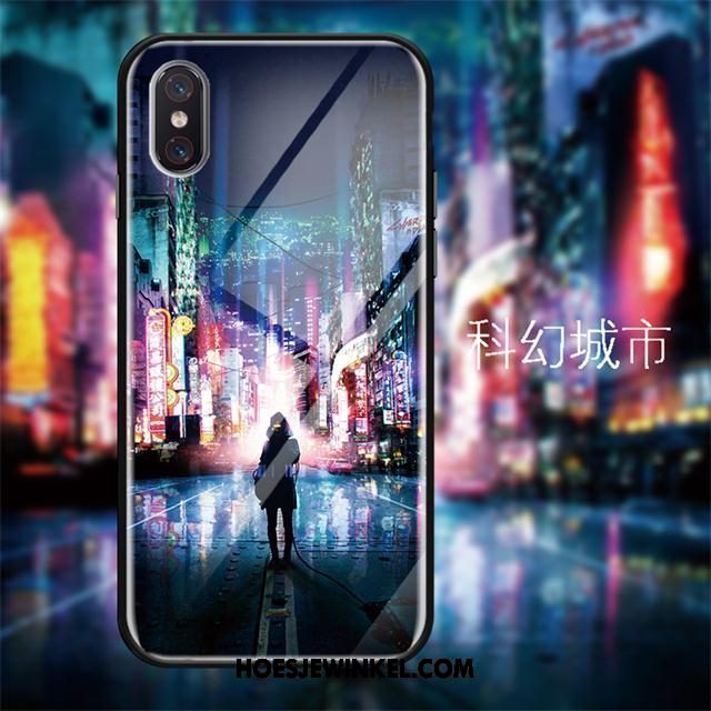 Xiaomi Mi 8 Pro Hoesje Glas Spiegel Anti-fall, Xiaomi Mi 8 Pro Hoesje Hoes Mini Beige