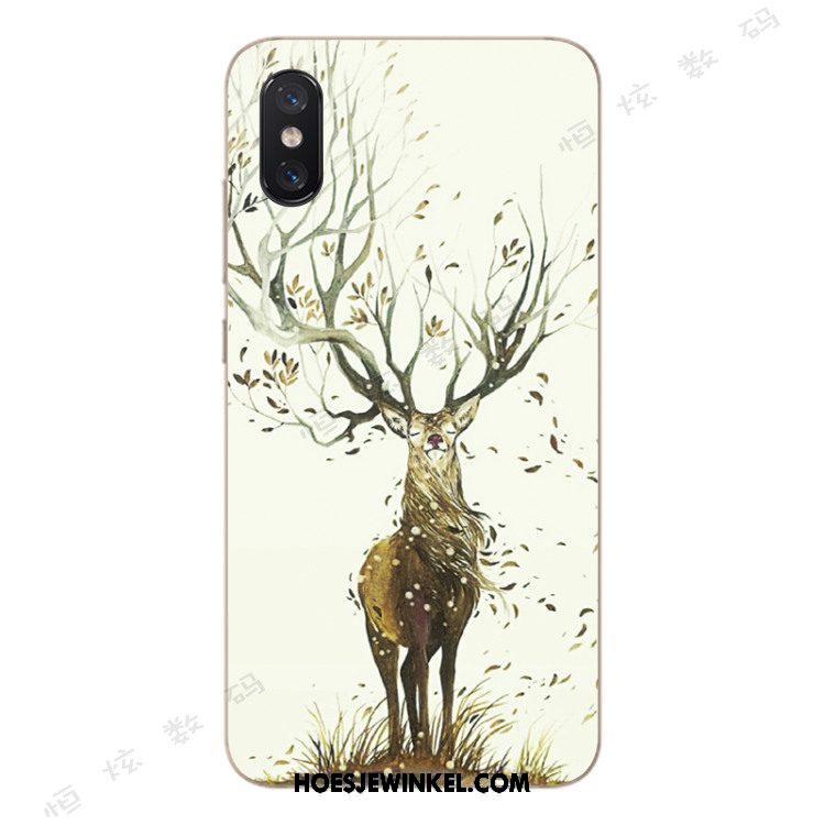 Xiaomi Mi 8 Pro Hoesje Hertachtigen Siliconen Wit, Xiaomi Mi 8 Pro Hoesje All Inclusive Anti-fall Beige