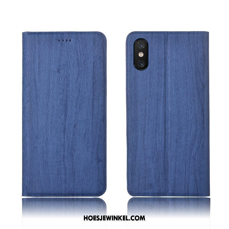 Xiaomi Mi 8 Pro Hoesje Hoes Anti-fall Mini, Xiaomi Mi 8 Pro Hoesje Leren Etui Siliconen Beige