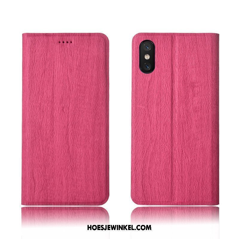 Xiaomi Mi 8 Pro Hoesje Hoes Anti-fall Mini, Xiaomi Mi 8 Pro Hoesje Leren Etui Siliconen Beige