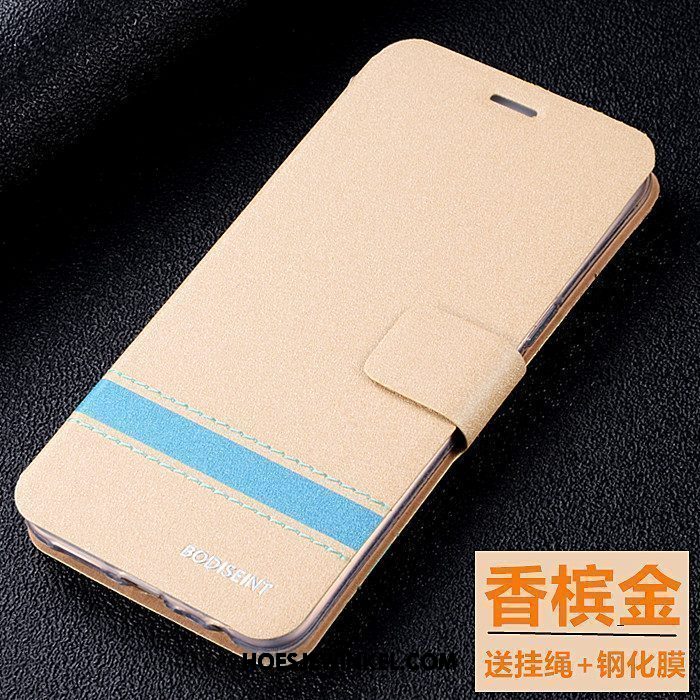 Xiaomi Mi 8 Pro Hoesje Hoes Leren Etui Jeugd, Xiaomi Mi 8 Pro Hoesje Trend Clamshell Beige