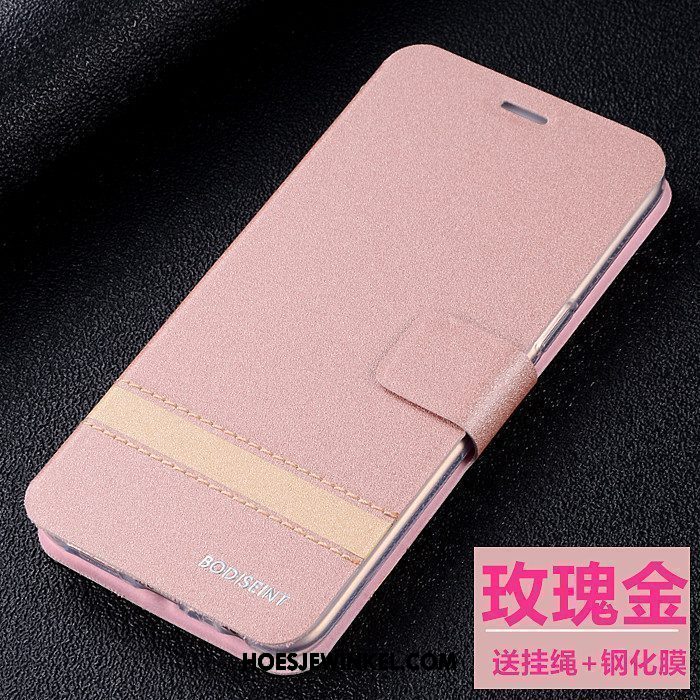 Xiaomi Mi 8 Pro Hoesje Hoes Leren Etui Jeugd, Xiaomi Mi 8 Pro Hoesje Trend Clamshell Beige