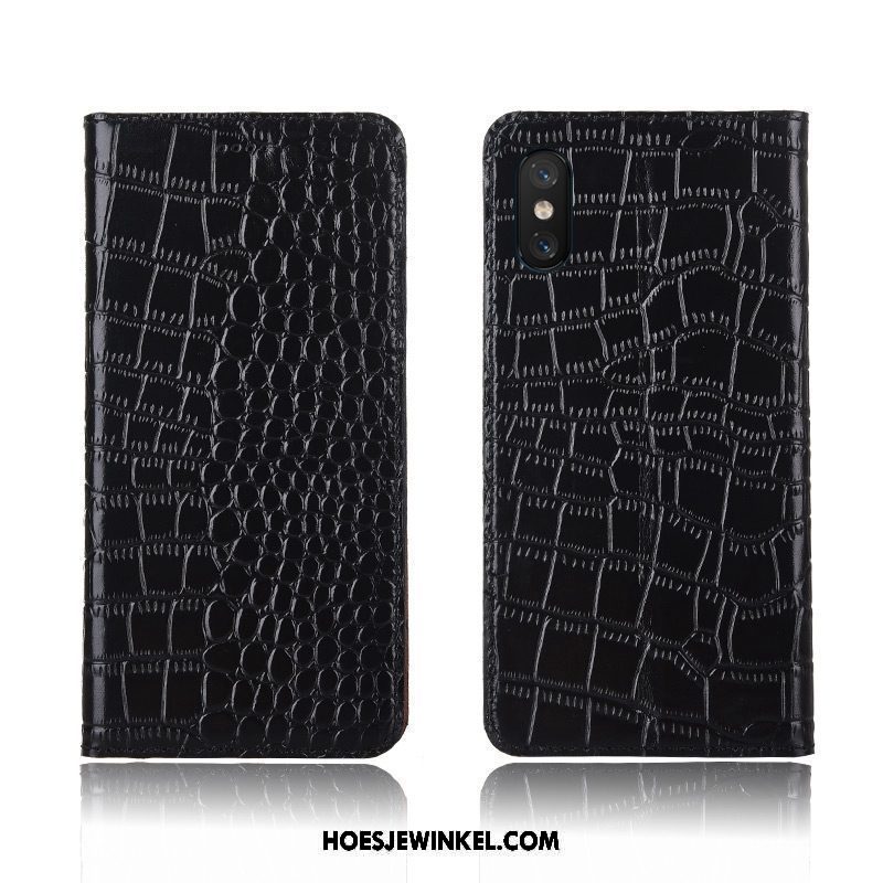 Xiaomi Mi 8 Pro Hoesje Leren Etui All Inclusive Krokodil, Xiaomi Mi 8 Pro Hoesje Mobiele Telefoon Bescherming Beige