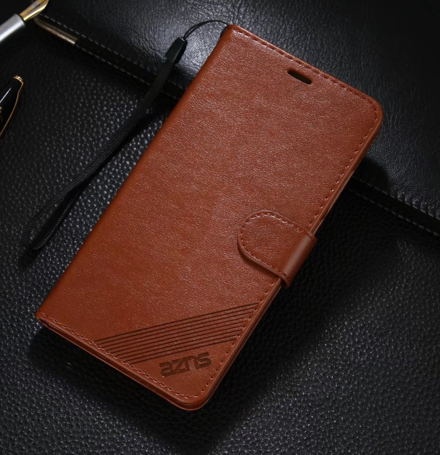 Xiaomi Mi 8 Pro Hoesje Leren Etui Hoes Clamshell, Xiaomi Mi 8 Pro Hoesje Bescherming Rood