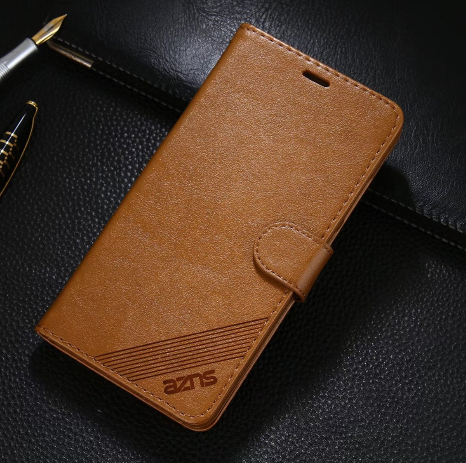 Xiaomi Mi 8 Pro Hoesje Leren Etui Hoes Clamshell, Xiaomi Mi 8 Pro Hoesje Bescherming Rood