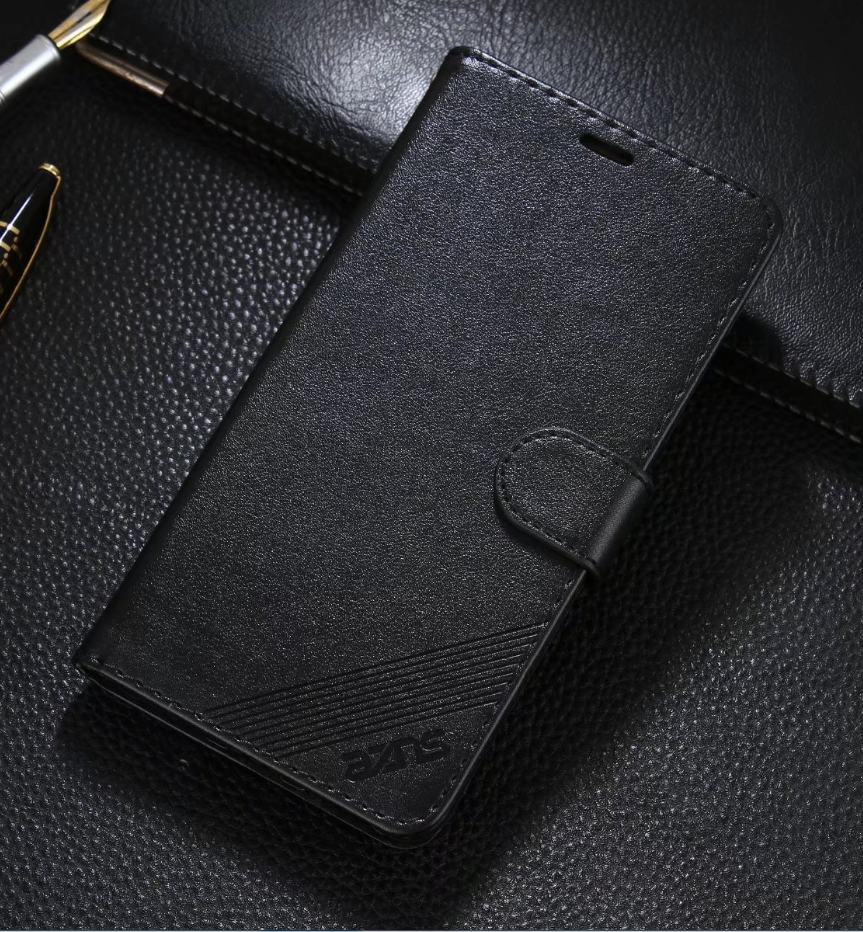 Xiaomi Mi 8 Pro Hoesje Leren Etui Hoes Clamshell, Xiaomi Mi 8 Pro Hoesje Bescherming Rood