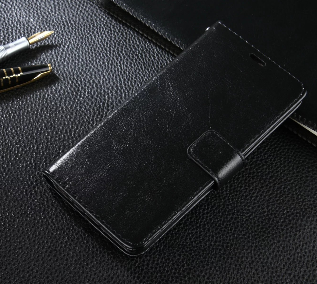 Xiaomi Mi 8 Pro Hoesje Leren Etui Hoes Clamshell, Xiaomi Mi 8 Pro Hoesje Bescherming Rood