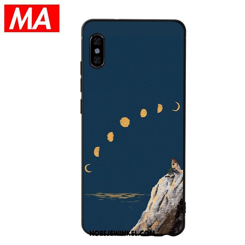 Xiaomi Mi 8 Pro Hoesje Mini Wit Zacht, Xiaomi Mi 8 Pro Hoesje Siliconen Patroon Beige