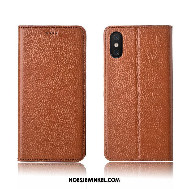 Xiaomi Mi 8 Pro Hoesje Mobiele Telefoon Leren Etui Anti-fall, Xiaomi Mi 8 Pro Hoesje Siliconen All Inclusive Braun Beige