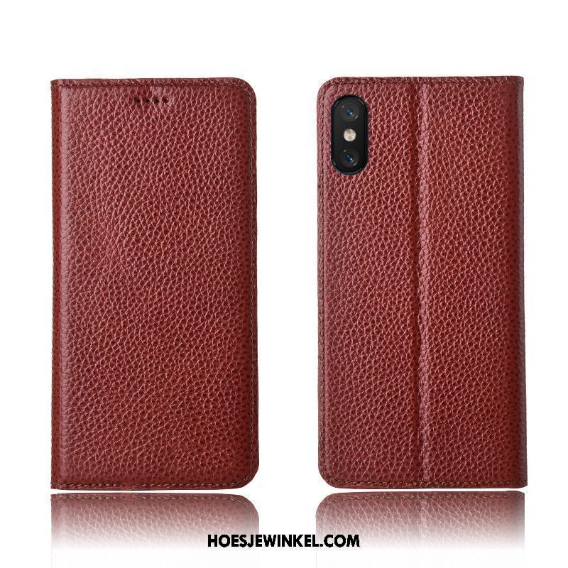 Xiaomi Mi 8 Pro Hoesje Mobiele Telefoon Leren Etui Anti-fall, Xiaomi Mi 8 Pro Hoesje Siliconen All Inclusive Braun Beige