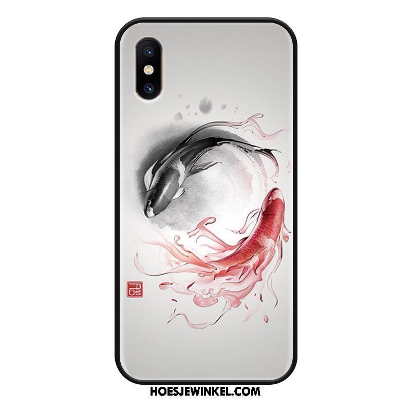 Xiaomi Mi 8 Pro Hoesje Mode Reliëf Mini, Xiaomi Mi 8 Pro Hoesje Hoes Kunst Beige