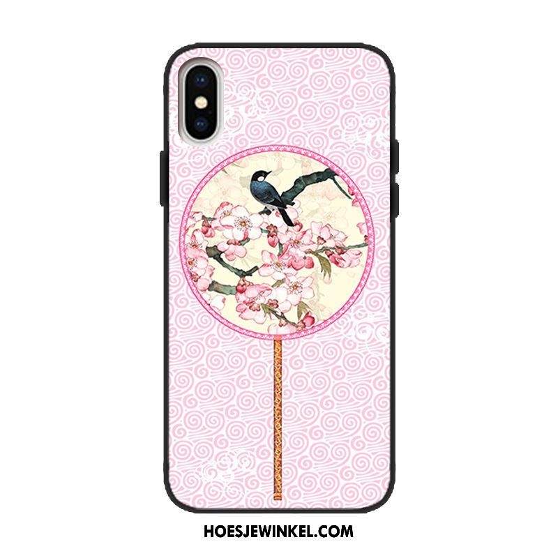 Xiaomi Mi 8 Pro Hoesje Paleis Peren Bloemen Groen, Xiaomi Mi 8 Pro Hoesje Mobiele Telefoon Patroon Beige