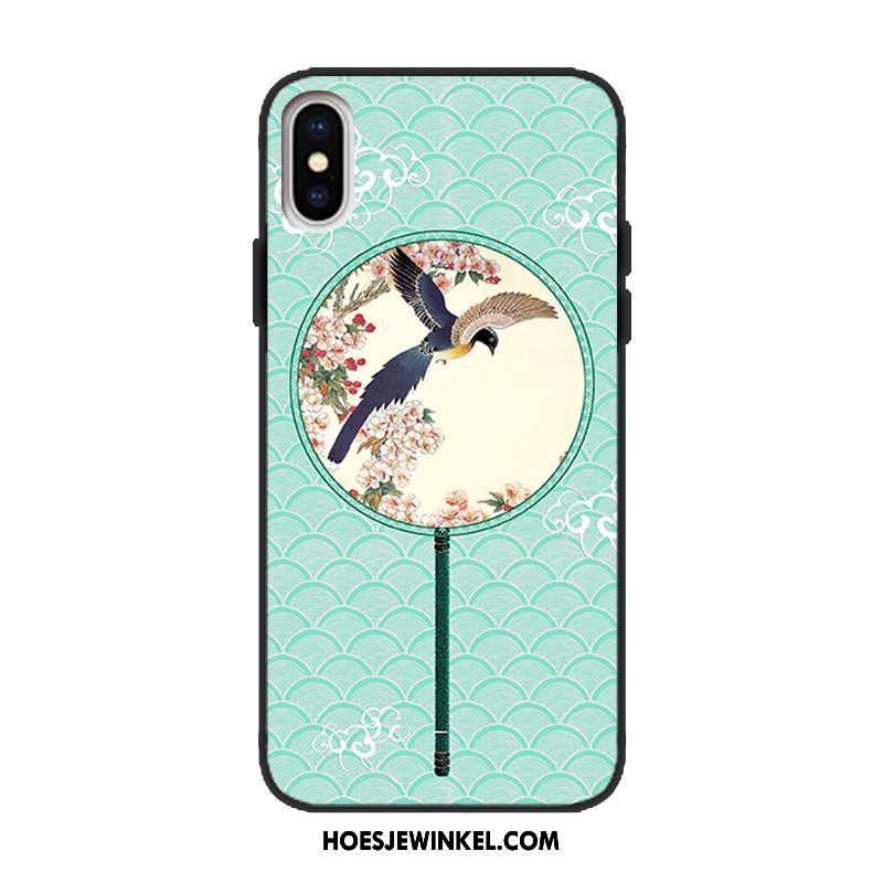 Xiaomi Mi 8 Pro Hoesje Paleis Peren Bloemen Groen, Xiaomi Mi 8 Pro Hoesje Mobiele Telefoon Patroon Beige