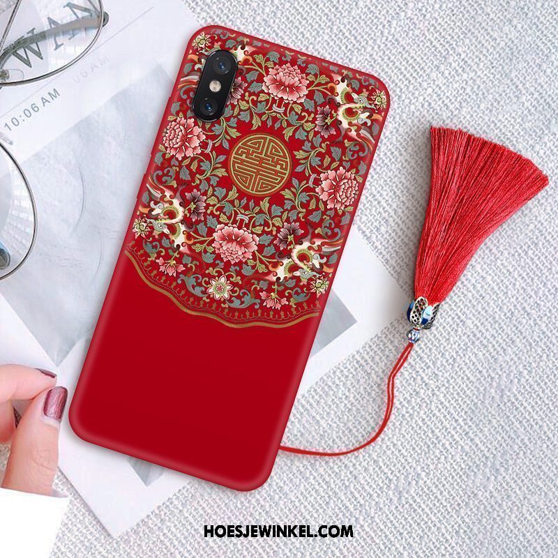 Xiaomi Mi 8 Pro Hoesje Paleis Vintage Mobiele Telefoon, Xiaomi Mi 8 Pro Hoesje Mini Wind Beige