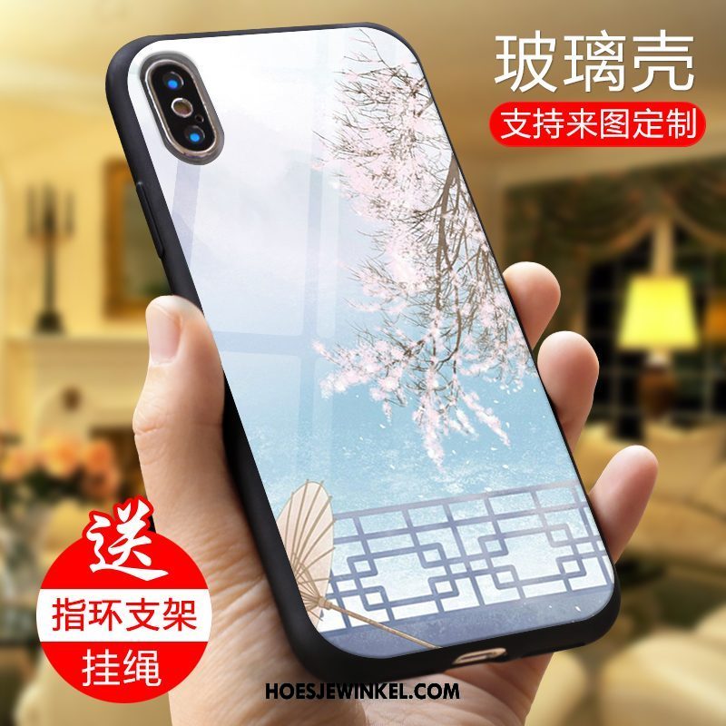 Xiaomi Mi 8 Pro Hoesje Pas Gehard Glas Patroon, Xiaomi Mi 8 Pro Hoesje Spiegel Mobiele Telefoon Beige