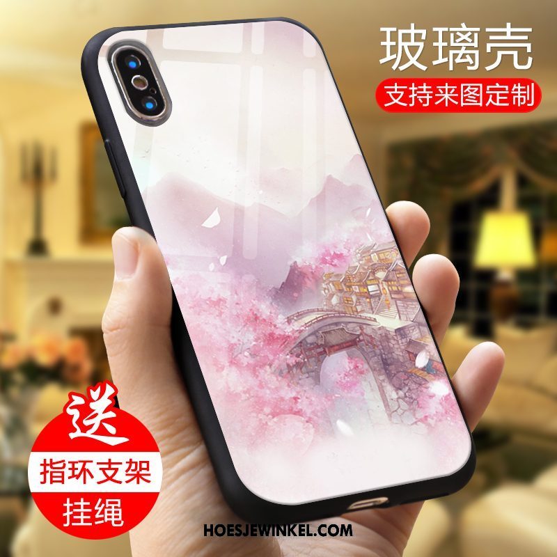 Xiaomi Mi 8 Pro Hoesje Pas Gehard Glas Patroon, Xiaomi Mi 8 Pro Hoesje Spiegel Mobiele Telefoon Beige