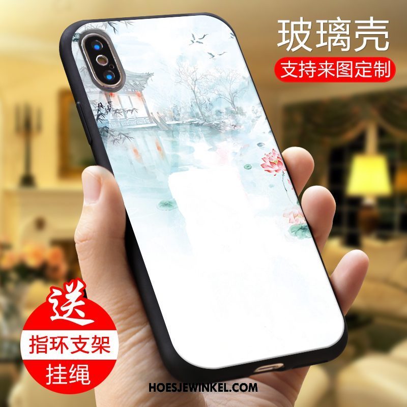 Xiaomi Mi 8 Pro Hoesje Pas Gehard Glas Patroon, Xiaomi Mi 8 Pro Hoesje Spiegel Mobiele Telefoon Beige