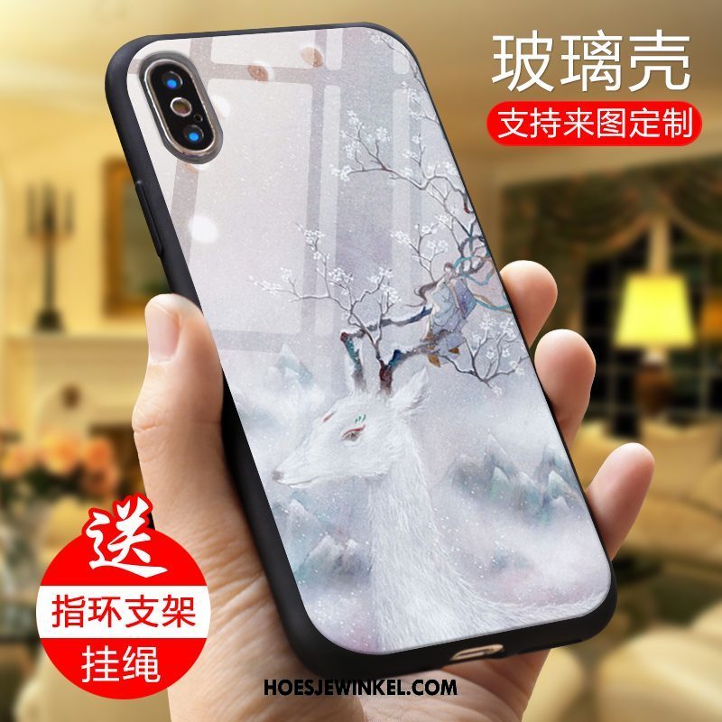 Xiaomi Mi 8 Pro Hoesje Pas Gehard Glas Patroon, Xiaomi Mi 8 Pro Hoesje Spiegel Mobiele Telefoon Beige