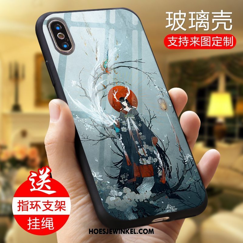 Xiaomi Mi 8 Pro Hoesje Pas Gehard Glas Patroon, Xiaomi Mi 8 Pro Hoesje Spiegel Mobiele Telefoon Beige