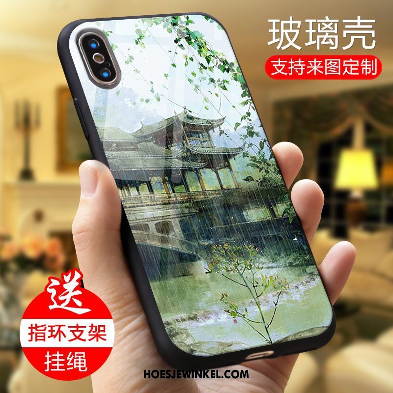 Xiaomi Mi 8 Pro Hoesje Pas Gehard Glas Patroon, Xiaomi Mi 8 Pro Hoesje Spiegel Mobiele Telefoon Beige