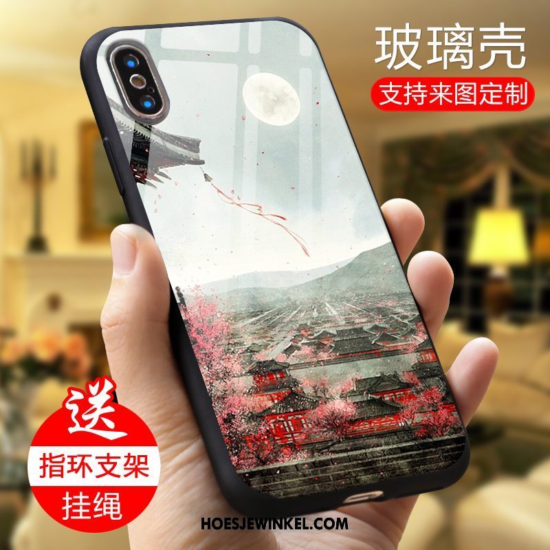 Xiaomi Mi 8 Pro Hoesje Pas Gehard Glas Patroon, Xiaomi Mi 8 Pro Hoesje Spiegel Mobiele Telefoon Beige