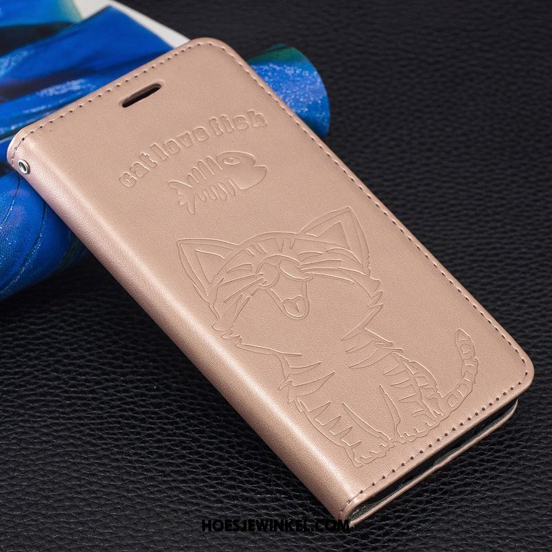 Xiaomi Mi 8 Pro Hoesje Portemonnee Anti-fall All Inclusive, Xiaomi Mi 8 Pro Hoesje Purper Reliëf