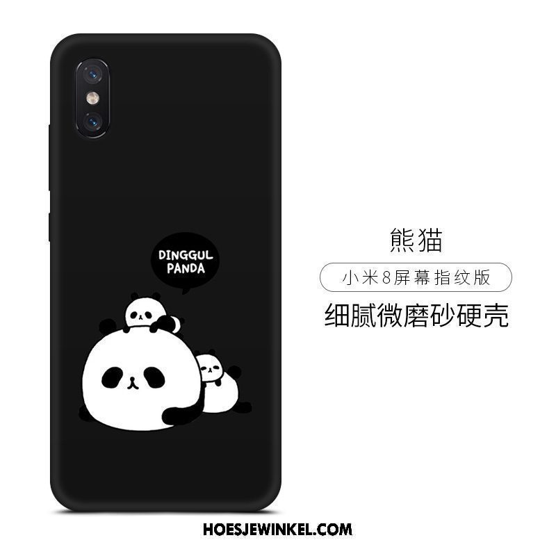 Xiaomi Mi 8 Pro Hoesje Schrobben Spotprent Jeugd, Xiaomi Mi 8 Pro Hoesje Geschilderd Patroon Beige