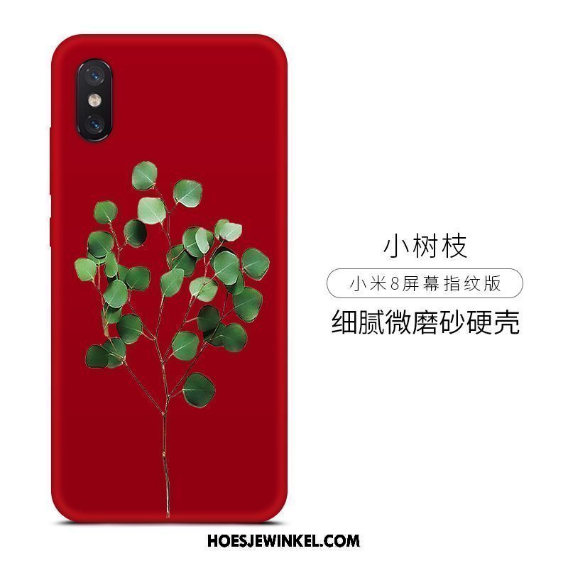 Xiaomi Mi 8 Pro Hoesje Schrobben Spotprent Jeugd, Xiaomi Mi 8 Pro Hoesje Geschilderd Patroon Beige