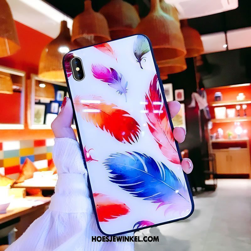 Xiaomi Mi 8 Pro Hoesje Siliconen Net Red Hoes, Xiaomi Mi 8 Pro Hoesje Blauw Trend