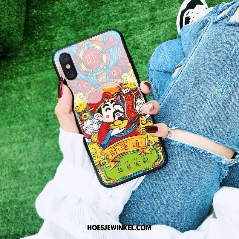 Xiaomi Mi 8 Pro Hoesje Trendy Merk Hoes Scheppend, Xiaomi Mi 8 Pro Hoesje Dun Mobiele Telefoon Beige