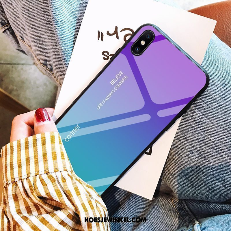 Xiaomi Mi 8 Pro Hoesje Trendy Merk Hoes Scheppend, Xiaomi Mi 8 Pro Hoesje Dun Mobiele Telefoon Beige