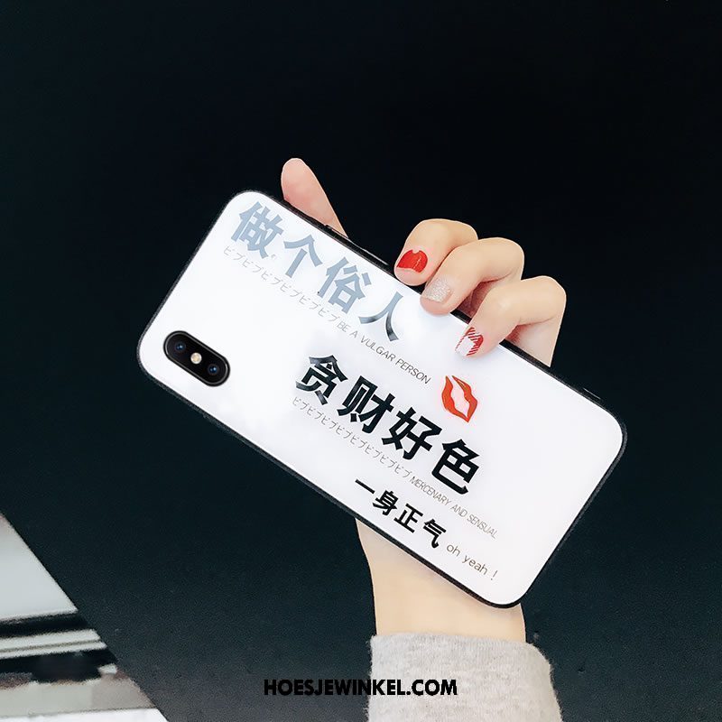 Xiaomi Mi 8 Pro Hoesje Trendy Merk Hoes Scheppend, Xiaomi Mi 8 Pro Hoesje Dun Mobiele Telefoon Beige