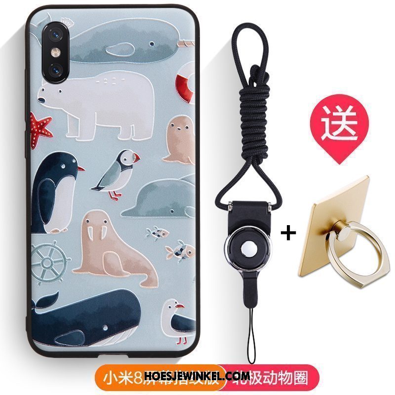 Xiaomi Mi 8 Pro Hoesje Vers Siliconen Mobiele Telefoon, Xiaomi Mi 8 Pro Hoesje All Inclusive Mini Beige