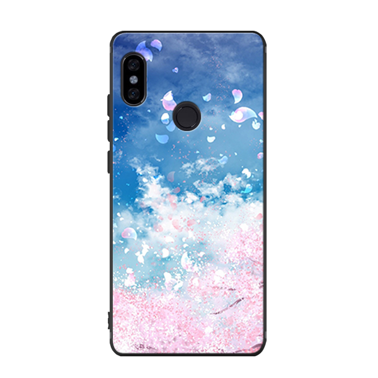 Xiaomi Mi 8 Se Hoesje Bescherming Kers Mobiele Telefoon, Xiaomi Mi 8 Se Hoesje Mooi Blauw Beige