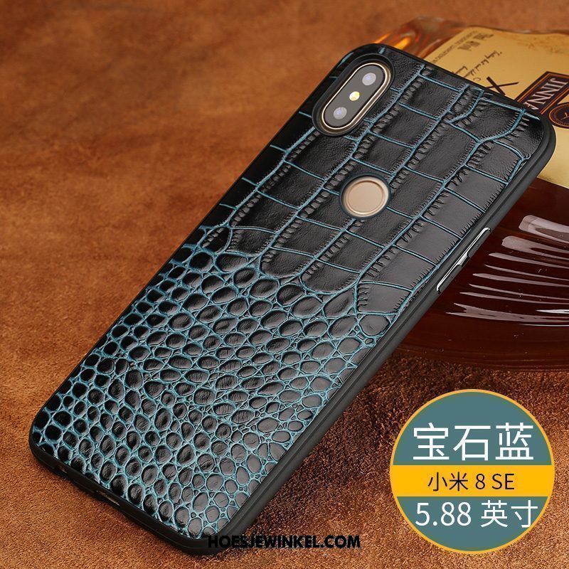 Xiaomi Mi 8 Se Hoesje Bescherming Persoonlijk Leer, Xiaomi Mi 8 Se Hoesje Mini Hoes Beige