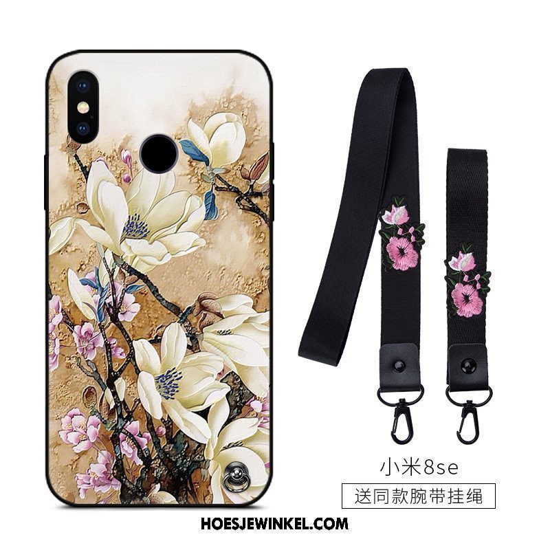 Xiaomi Mi 8 Se Hoesje Bloemen Mini Anti-fall, Xiaomi Mi 8 Se Hoesje Trend All Inclusive Beige